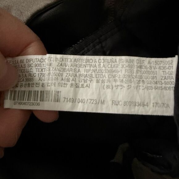 Zara Women’s Medium Grey Wide Leg Trouser Dress Pants - Picture 8 of 8